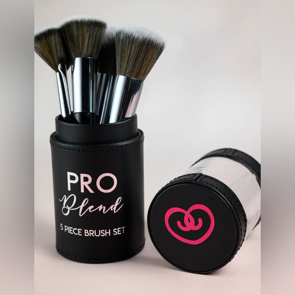 City Color Pro Blend 5-Piece Brush Set With Storage Case